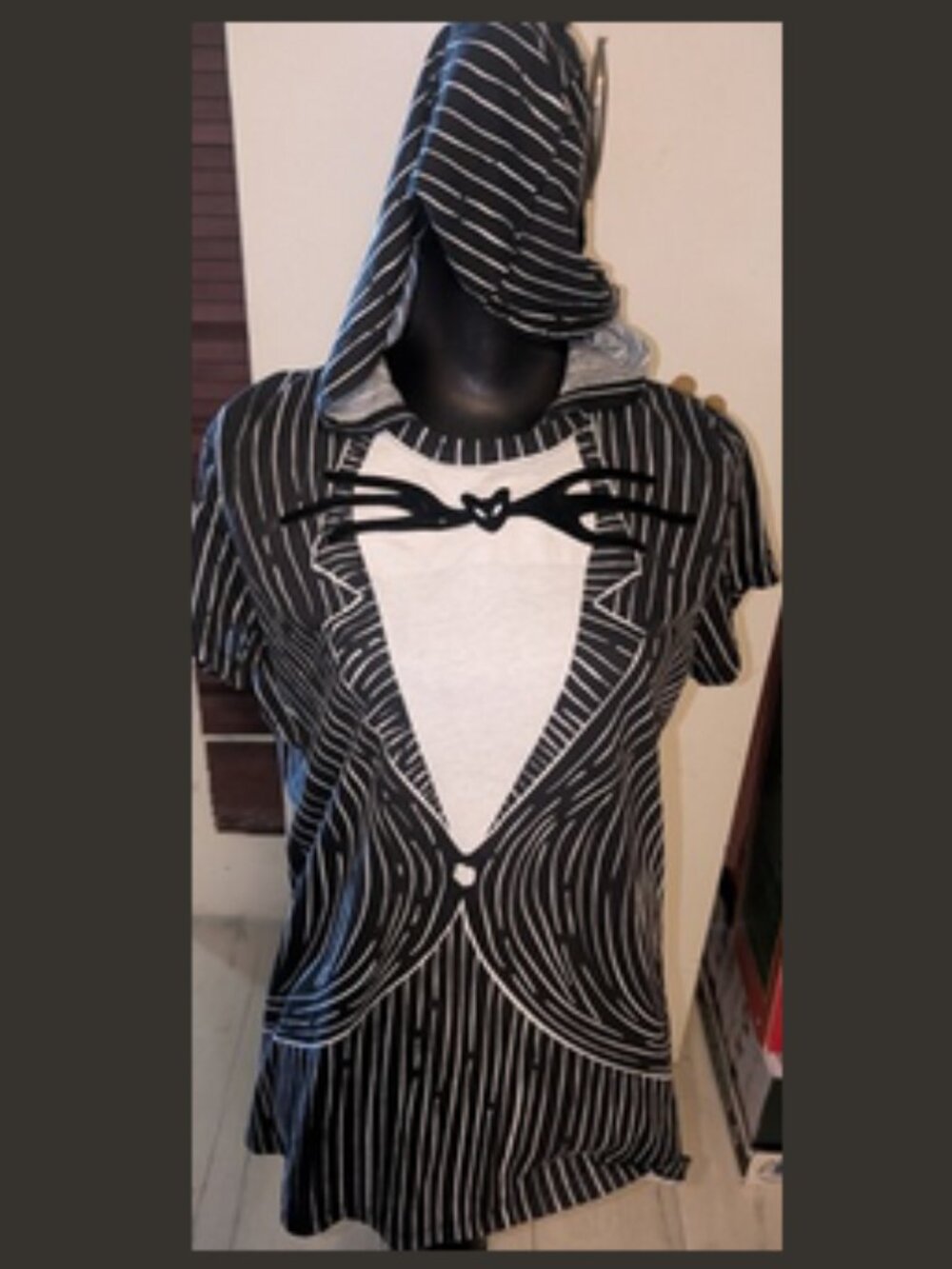 Nightmare Before Christmas Jack Skellington Hoodie Top Misses Jrs XL 15-17